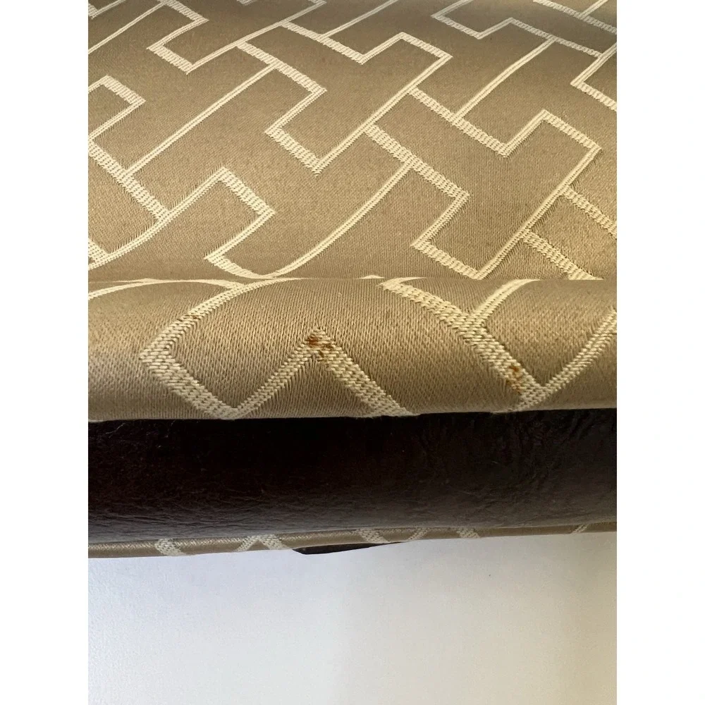 Tommy Hilfiger Jacquard Flap Top Messenger/Crossbody Bag-Tan/Brown Shoulder